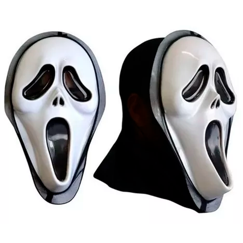 Máscara Pânico Com Capuz Halloween Fantasia Terror - Compre Agora!