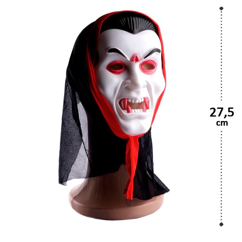 Máscara Drácula Vampiro Halloween Com Capuz Festa Fantasia - Compre Agora!