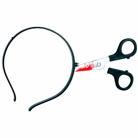Tiara Tesoura Com Sangue Falso Acessório Fantasia Halloween - Compre Agora!