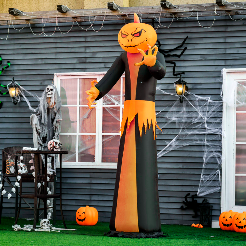 Abóbora Monstro Inflável LED Bivolt 2,7m Halloween Decoração - Compre Agora!