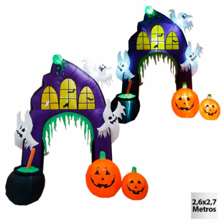 Casa Do Terror Inflável Castelo LED BIV 2,7m Halloween - Compre Agora!