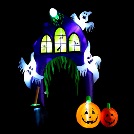 Casa Do Terror Inflável Castelo LED BIV 2,7m Halloween - Compre Agora!