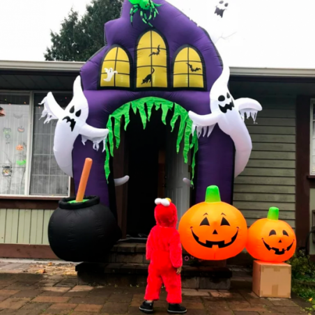 Casa Do Terror Inflável Castelo LED BIV 2,7m Halloween - Compre Agora!