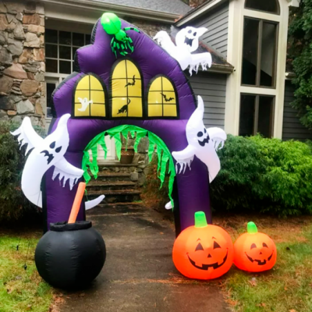 Casa Do Terror Inflável Castelo LED BIV 2,7m Halloween - Compre Agora!