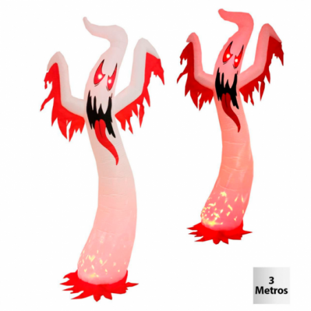 Fantasma Flamejante Inflável LED BIV 3m Decoração Halloween - Compre Agora!