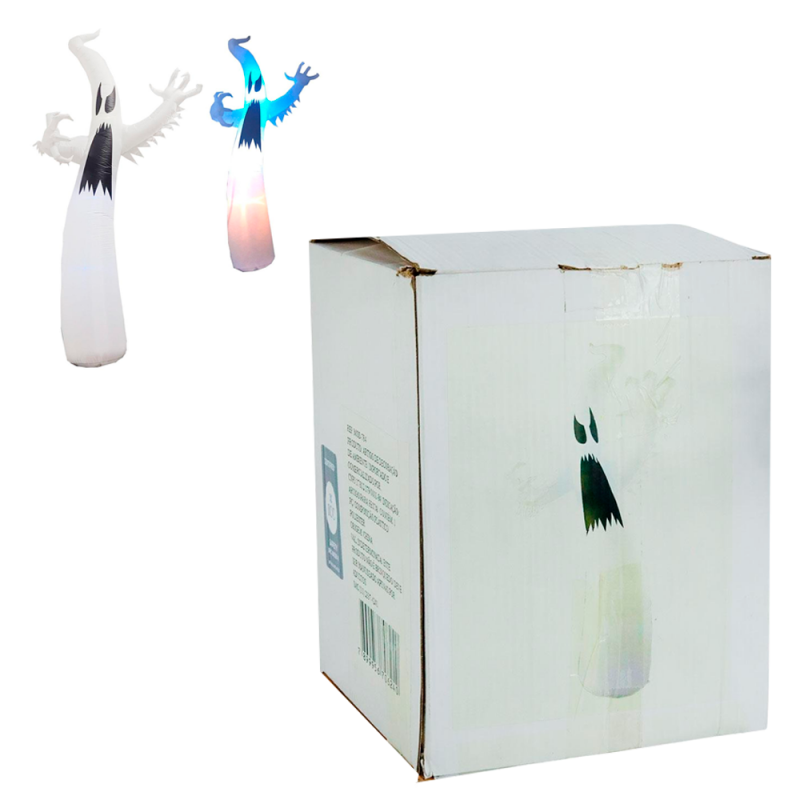 Fantasma Inflável Grande De LED BIV 3,6m Decoração Halloween - Compre Agora!