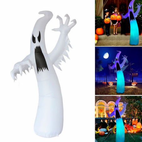 Fantasma Inflável Grande De LED BIV 3,6m Decoração Halloween - Compre Agora!