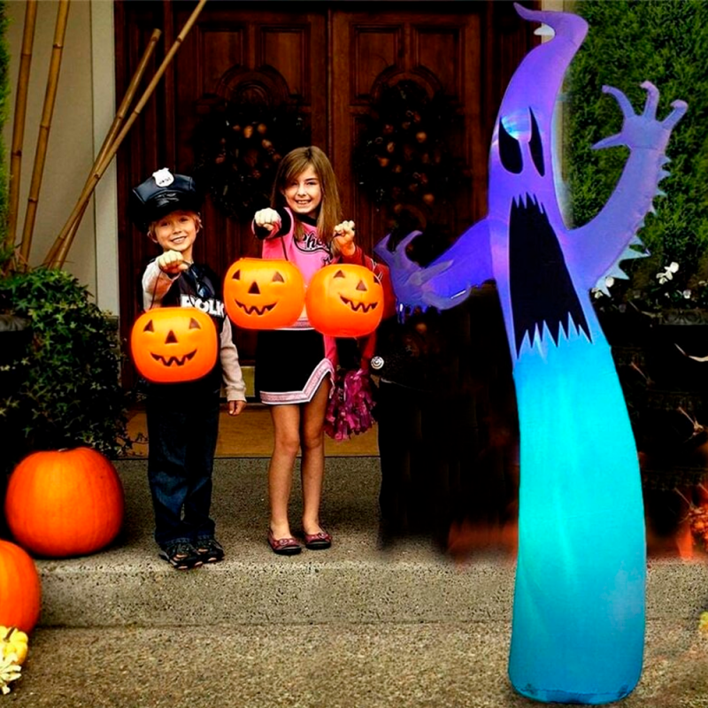 Fantasma Inflável Grande De LED BIV 3,6m Decoração Halloween - Compre Agora!