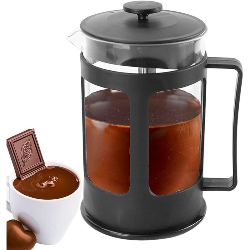 Cafeteira Manual Francesa Prensa Cremeira Café Chá Leite 600ml - Feira da Madrugada SP