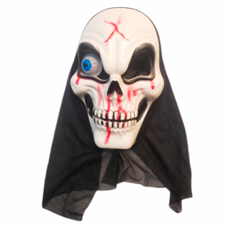 Máscara Halloween Caveira com Olho Rosto Terror Fantasia - Compre Agora!