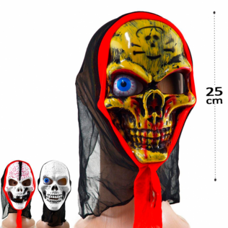 Máscara Halloween Caveira com Olho Rosto Terror Fantasia - Compre Agora!