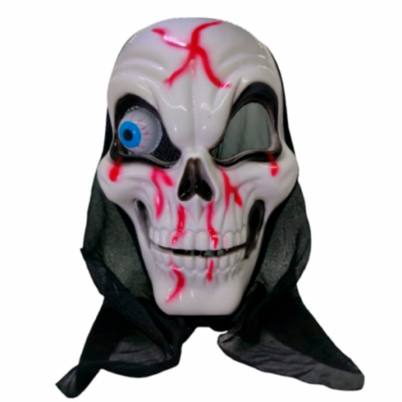 Máscara Halloween Caveira com Olho Rosto Terror Fantasia - Compre Agora!