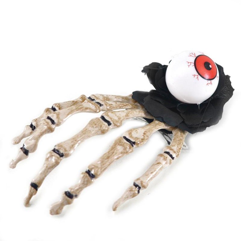 Presilha Cabelo Halloween Mão Esqueleto Acessório Fantasia - Compre Agora!