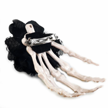 Presilha Cabelo Halloween Mão Esqueleto Acessório Fantasia - Compre Agora!
