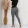 Calça Skinny Social Feminina Malha Cinto Embutido Cintura Alta