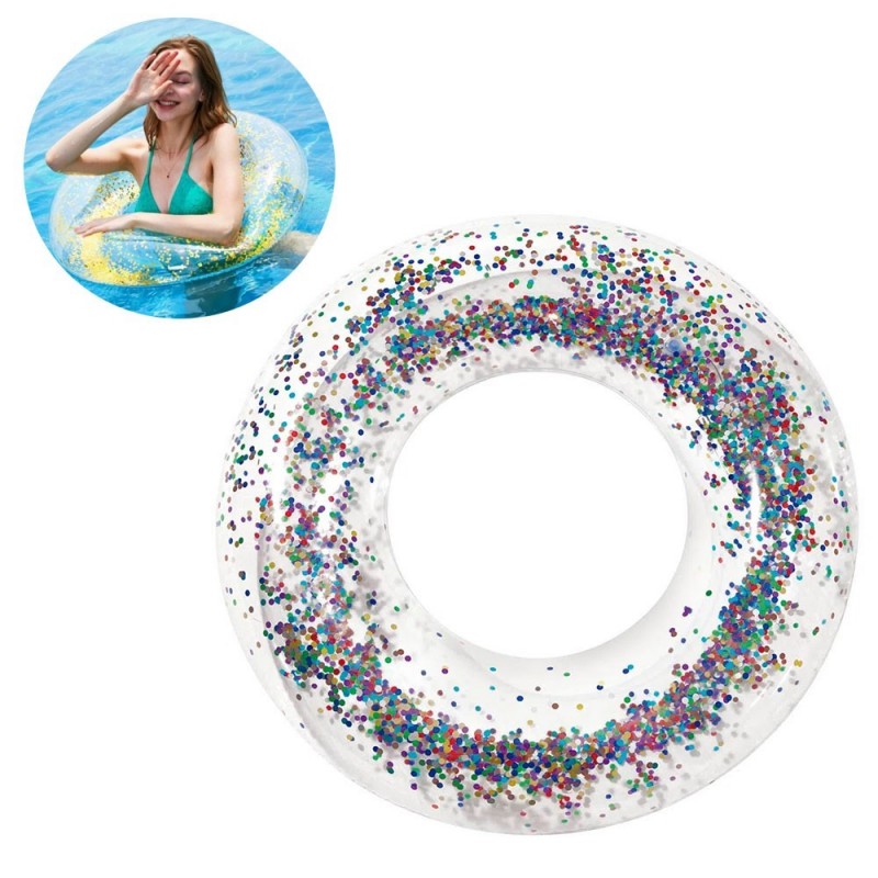 Boia Inflável Com Glitter Metalizado Circular 55 Cm Funs - Feira da Madrugada SP