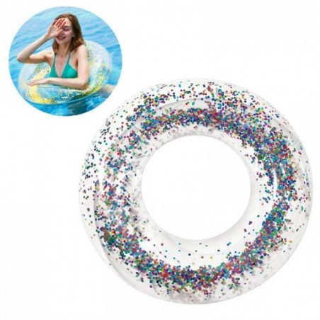 Boia Inflável Com Glitter Metalizado Circular 55 Cm Funs - Feira da Madrugada SP
