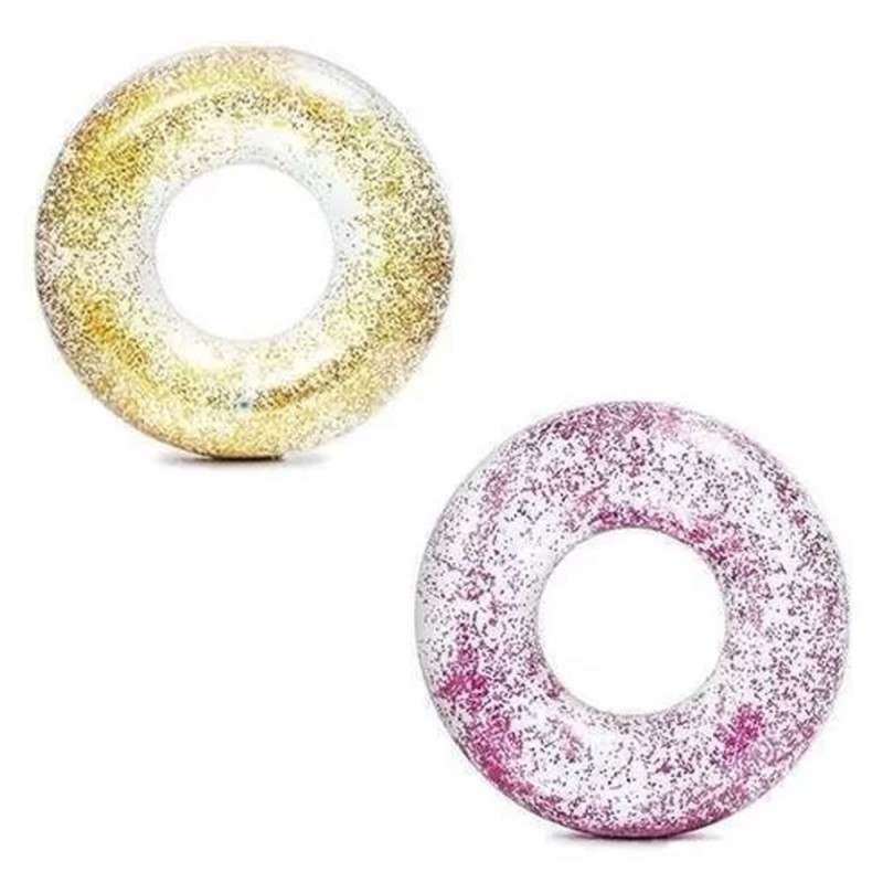 Boia Inflável Com Glitter Metalizado Circular 55 Cm Funs - Feira da Madrugada SP
