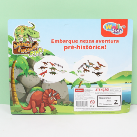 Conjunto Mini Brinquedo Dinossauro Com 11 Peças Wellkids - Compre Agora!