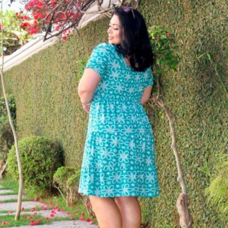 Vestido Boneca Curta Manga Princesa Decote Coração Três Marias - Feira da Madrugada SP