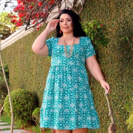 Vestido Boneca Curta Manga Princesa Decote Coração Três Marias - Feira da Madrugada SP