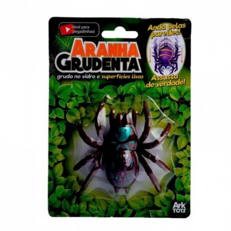 Aranha Grudenta De Brinquedo Sobe Pelas Paredes Infantil - Feira da Madrugada SP