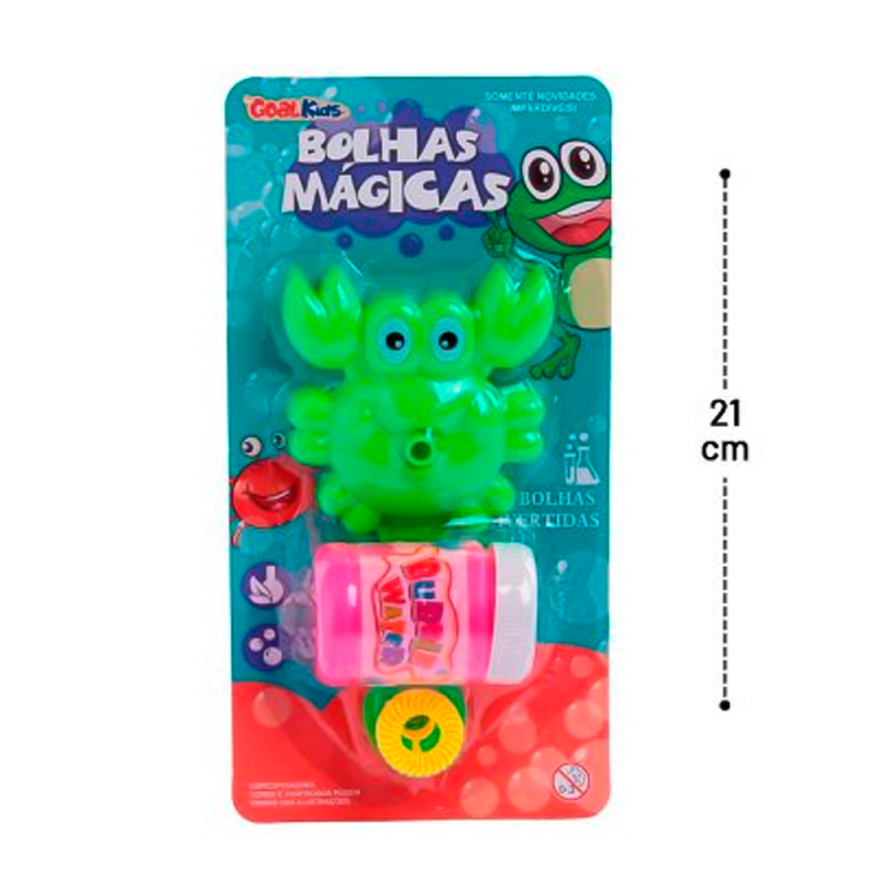 Lança Bolhas De Sabão Mágicas Manual Caranguejo 14cm - Compre Agora!