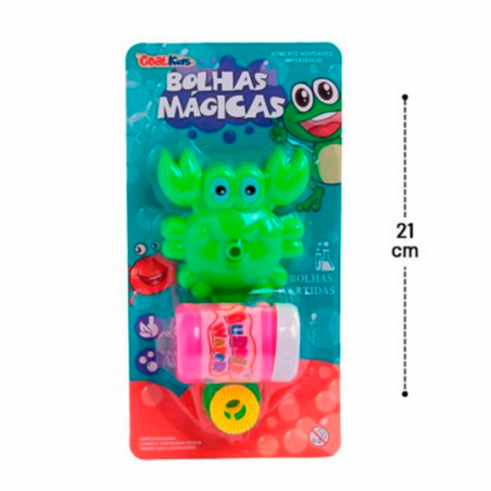 Lança Bolhas De Sabão Mágicas Manual Caranguejo 14cm - Compre Agora!