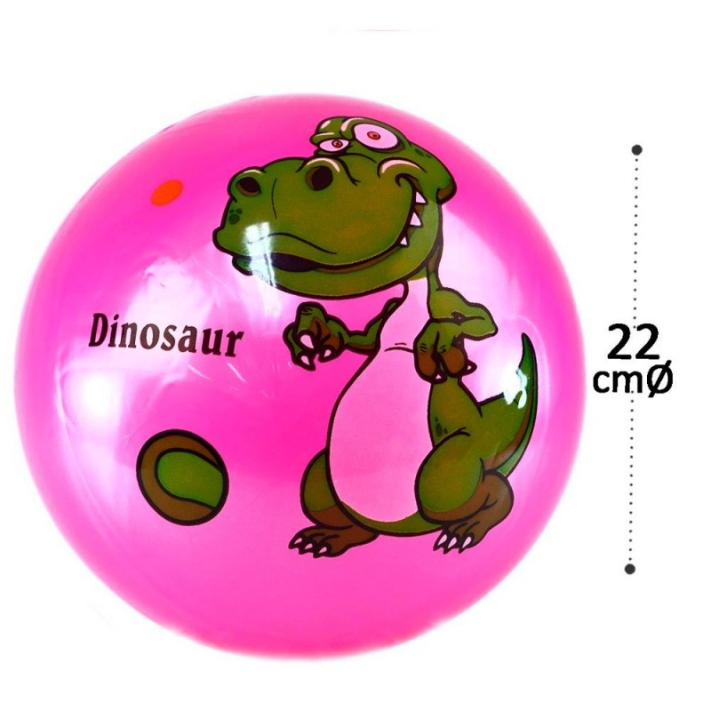 Bola De Vinil Dinossauro Baby Estampado Colorida Infantil 22 Cm - Feira da Madrugada Sp