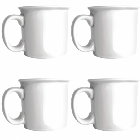 Conjunto 4 Canecas Porcelana 160 ML Xícaras Para Café Chá - Compre Agora!