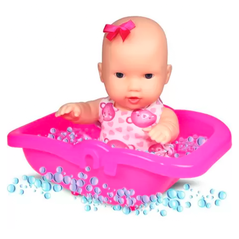 Boneca Meu Beijinho Baby Banho Com Banheiro Sid-nyl