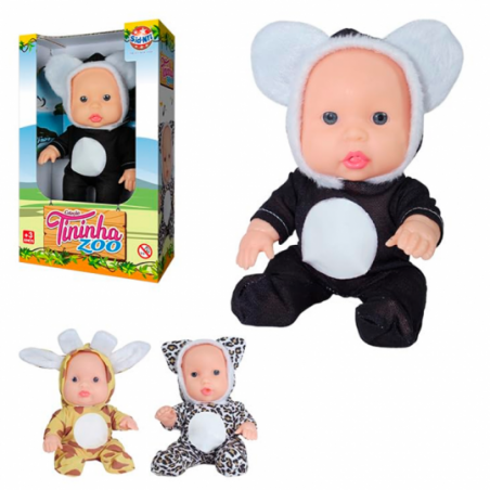 Boneca Tininha Zoo Bichinhos Girafa Urso Oncinha Sid-nyl - Compre Agora!