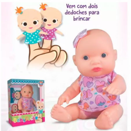 Boneca Pequena Com Dois Dedoches Infantil Sid-Nyl Baby - Compre Agora!