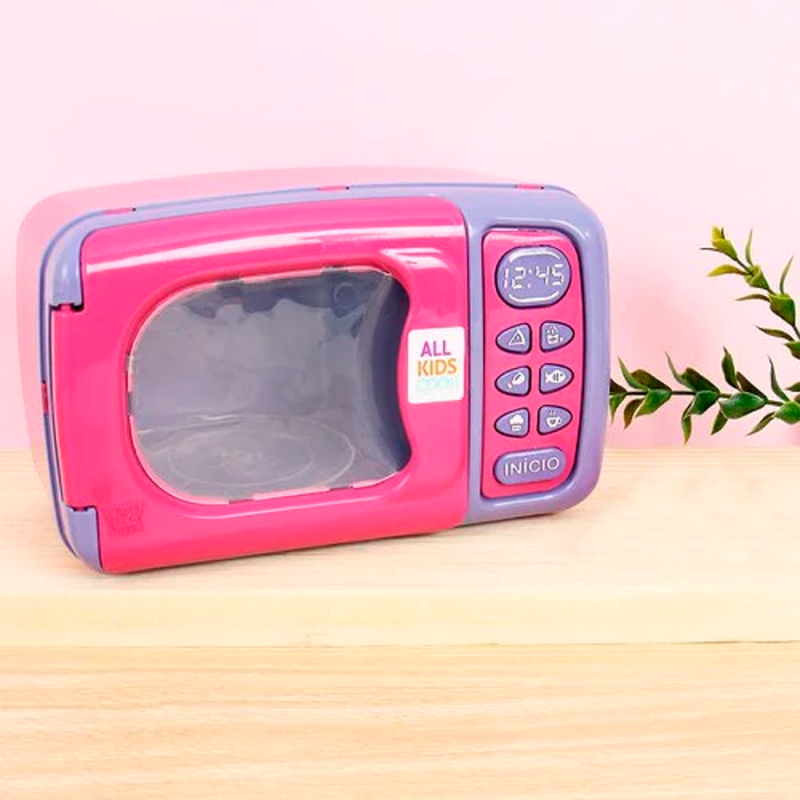 Micro-ondas Little Cook Brinquedo Infantil Colorido - Feira da Madrugada SP