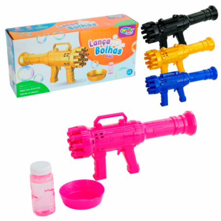 Pistola Lança Bolhas Guns À Pilha 23cm Colors Wellkids - Compre Agora!