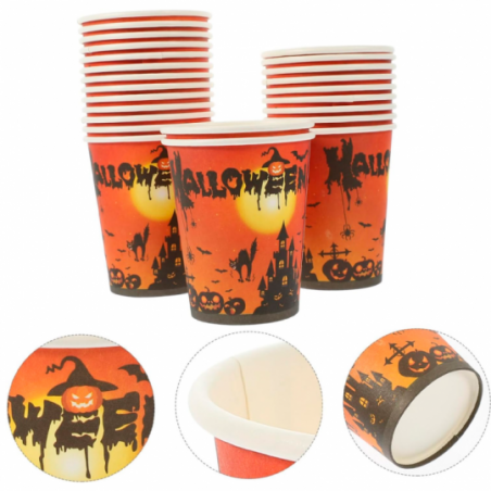 Kit 10 Copos De Papel 270ml De Fantasminhas Halloween - Compre Agora!