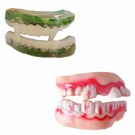 Dentadura de Plástico 2 Peças Halloween Formatos Sortidos
