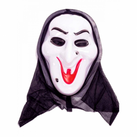 Máscara De Bruxa Com Capuz Grito De Horror Halloween
