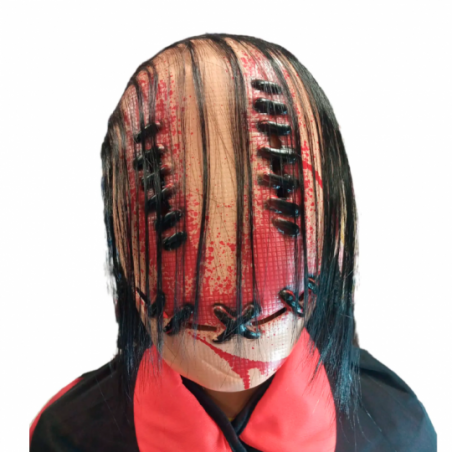 Máscara Assustadora Momo Com Cabelo Fantasia Halloween - Compre Agora!