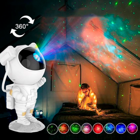 Luminária Projetor Astronauta Galáxia Estrelas Nebulosa - Compre Agora!