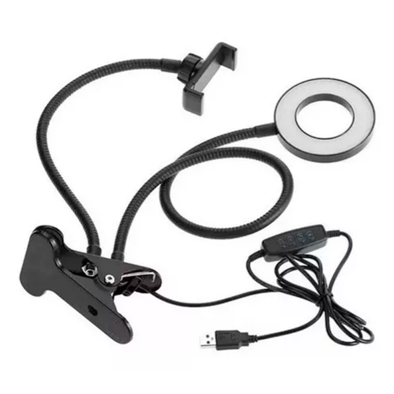 Suporte 3 Em 1 Para Gravações Ring Light Led De Mesa - Compre Agora!