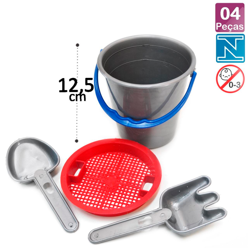 Kit Praia 4 Peças Balde De Plástico Infantil Atacado - Compre Agora!