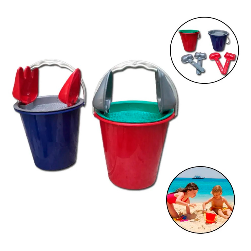 Kit Praia 4 Peças Balde De Plástico Infantil Atacado - Compre Agora!