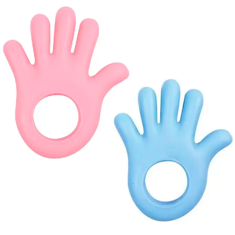 Mordedor Formato Mãozinha Para Bebê 10cm Infantil - Compre Agora!