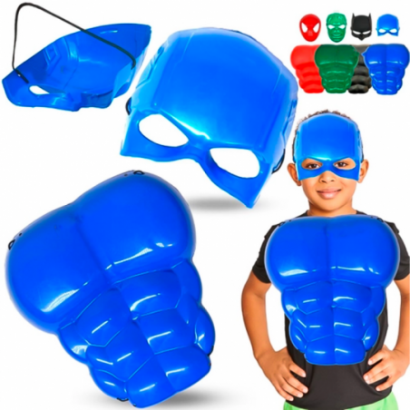 Kit Fantasia Infantil Heróis Máscara E Peitoral - Compre Agora!