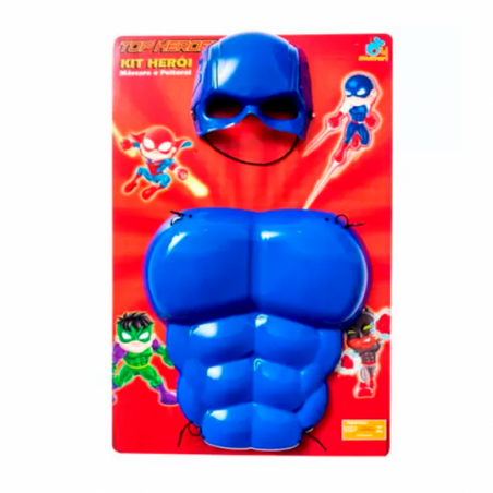 Kit Fantasia Infantil Heróis Máscara E Peitoral - Compre Agora!