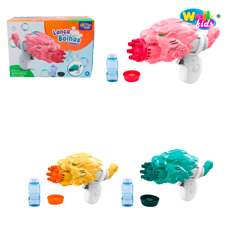 Pistola Lançador De Bolhas Dinnrex Infantil Á Pilha - Compre Agora!
