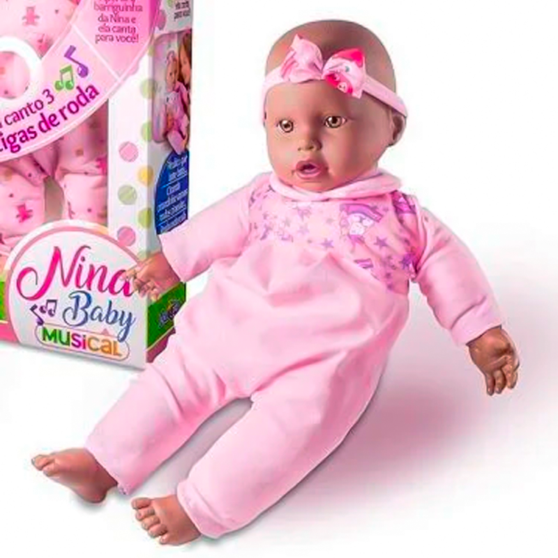 Boneca Infantil Nina Baby Negra Nova Toys Com Acessórios - Compre Agora!