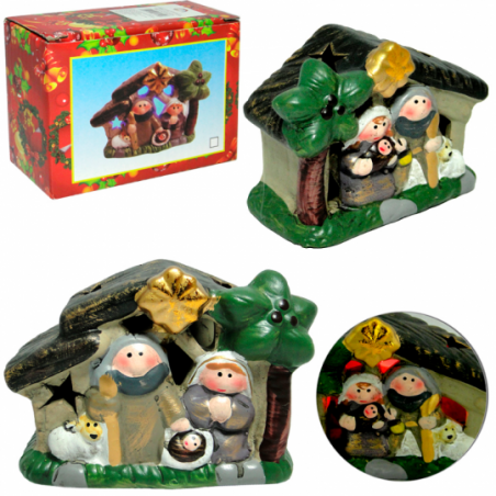Presépio De Porcelana Casinha Com Luz 9,5 X 7 X 4,5CM - Compre Agora!