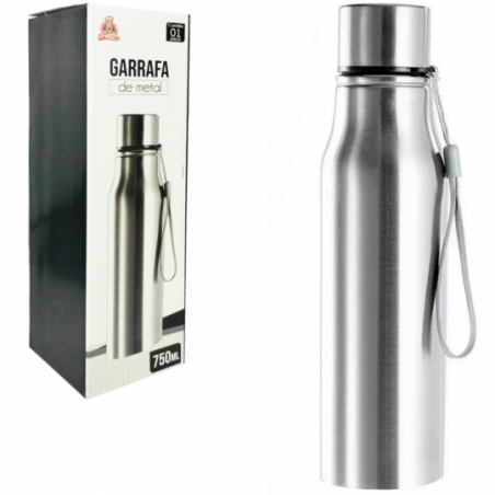 Garrafa Squeeze De Inox Com Alça Para Carregar 750ml - Compre Agora!